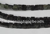 CCU11 15.5 inches 4*4mm cube ruby zoisite beads wholesale