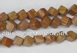 CCU110 15.5 inches 6*6mm cube grain stone beads wholesale