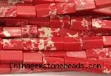 CCU1123 15 inches 2*4mm cuboid imitation sea sediment jasper beads