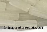 CCU1130 15 inches 4*13mm cuboid white jade beads
