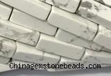CCU1138 15 inches 4*13mm cuboid white howlite beads