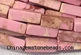 CCU1173 15 inches 4*13mm cuboid imitation sea sediment jasper beads