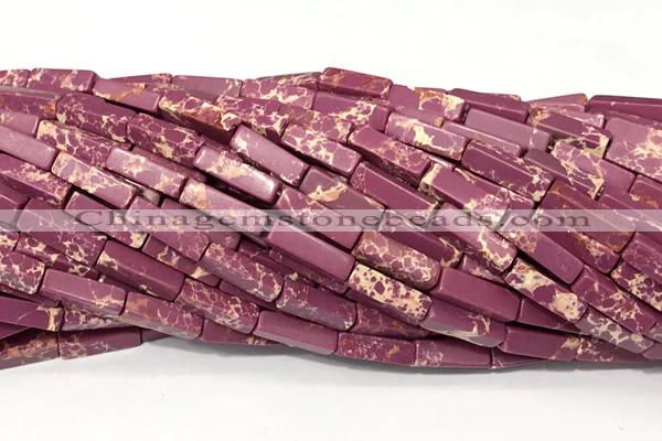 CCU1176 15 inches 4*13mm cuboid imitation sea sediment jasper beads