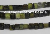 CCU12 15.5 inches 4*4mm cube yellow turquoise beads wholesale