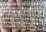 CCU1350 15 inches 6mm - 7mm faceted cube white crystal beads