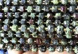 CCU1383 15 inches 6mm - 7mm faceted cube dragon blood jasper beads