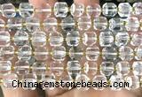 CCU1450 15 inches 8mm - 9mm faceted cube white crystal beads