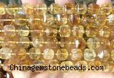 CCU1455 15 inches 8mm - 9mm faceted cube citrine gemstone beads
