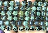 CCU1489 15 inches 8mm - 9mm faceted cube kambaba jasper beads