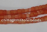 CCU15 15.5 inches 4*4mm cube dyed white jade beads wholesale