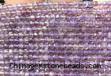 CCU1602 15 inches 2.5mm faceted cube light amethyst beads