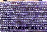 CCU1603 15 inches 2.5mm faceted cube amethyst gemstone beads