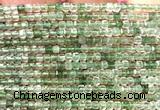 CCU1607 15 inches 2.5mm faceted cube green strawberry quartz beads