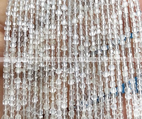 CCU1618 15 inches 2.5mm faceted cube topaz quartz beads