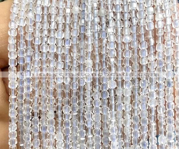 CCU1619 15 inches 2.5mm faceted cube topaz quartz beads