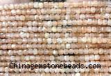 CCU1633 15 inches 2.5mm faceted cube sunstone gemstone beads