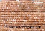 CCU1634 15 inches 2.5mm faceted cube golden sunstone beads