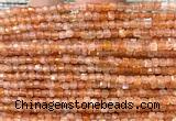 CCU1635 15 inches 2.5mm faceted cube golden sunstone beads