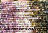 CCU1645 15 inches 2.5mm faceted cube rainbow tourmaline beads