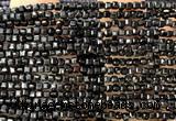 CCU1648 15 inches 2.5mm faceted cube black tourmaline beads
