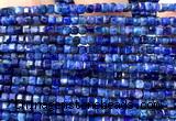 CCU1656 15 inches 2.5mm faceted cube blue kyanite beads