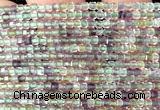 CCU1663 15 inches 2.5mm faceted cube fluorite gemstone beads