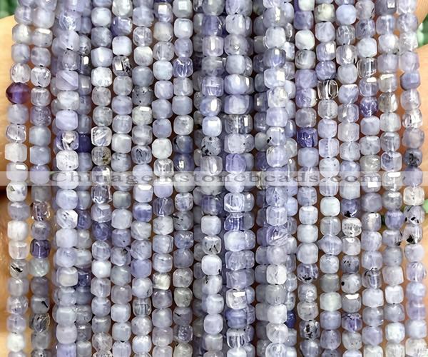 CCU1668 15 inches 2.5mm faceted cube tanzanite gemstone beads