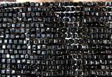 CCU1676 15 inches 2.5mm faceted cube black spinel gemstone beads