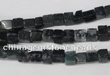 CCU17 15.5 inches 4*4mm cube moss agate beads wholesale