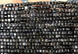 CCU1701 15 inches 2.5mm faceted cube black agate beads