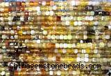 CCU1703 15 inches 2.5mm faceted cube mixed agate beads wholesale