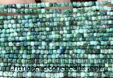 CCU1712 15 inches 2.5mm faceted cube chrysocolla gemstone beads