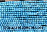 CCU1719 15 inches 2.5mm faceted cube blue howlite turquoise beads