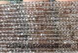 CCU1725 15 inches 2.5mm faceted cube ice obsidian gemstone beads