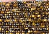 CCU1728 15 inches 2.5mm faceted cube yellow tiger eye beads