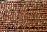 CCU1730 15 inches 2.5mm faceted cube goldstone beads wholesale