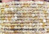 CCU1812 15 inches 4mm faceted cube citrine beads wholesale