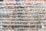 CCU1818 15 inches 4mm faceted cube topaz quartz beads