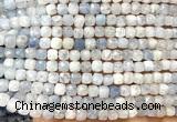 CCU1821 15 inches 4mm faceted cube aquamarine gemstone beads