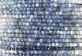 CCU1824 15 inches 4mm faceted cube mixed aquamarine beads