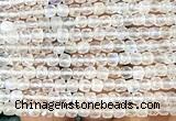 CCU1827 15 inches 4mm faceted cube white moonstone beads