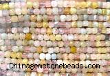 CCU1840 15 inches 4mm faceted cube morganite gemstone beads
