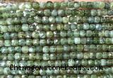 CCU1850 15 inches 4mm faceted cube green apatite beads