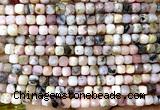 CCU1866 15 inches 4mm faceted cube pink opal beads wholesale
