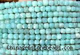CCU1882 15 inches 4mm faceted cube amazonite gemstone beads