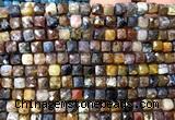 CCU1905 15 inches 4mm faceted cube pietersite gemstone beads