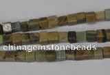 CCU20 15.5 inches 5*5mm cube serpentine jasper beads wholesale