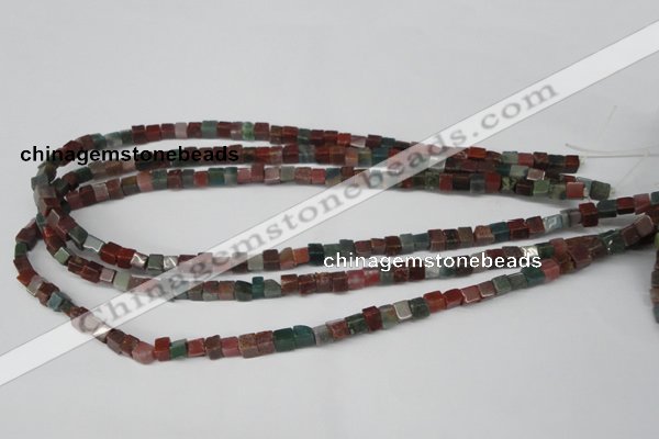 CCU26 15.5 inches 5*5mm cube Indian agate beads wholesale