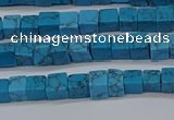 CCU303 15.5 inches 4*4mm cube imitation turquoise beads wholesale