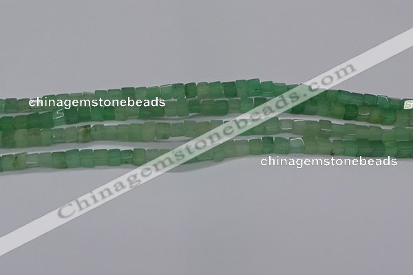 CCU307 15.5 inches 4*4mm cube green aventurine beads wholesale